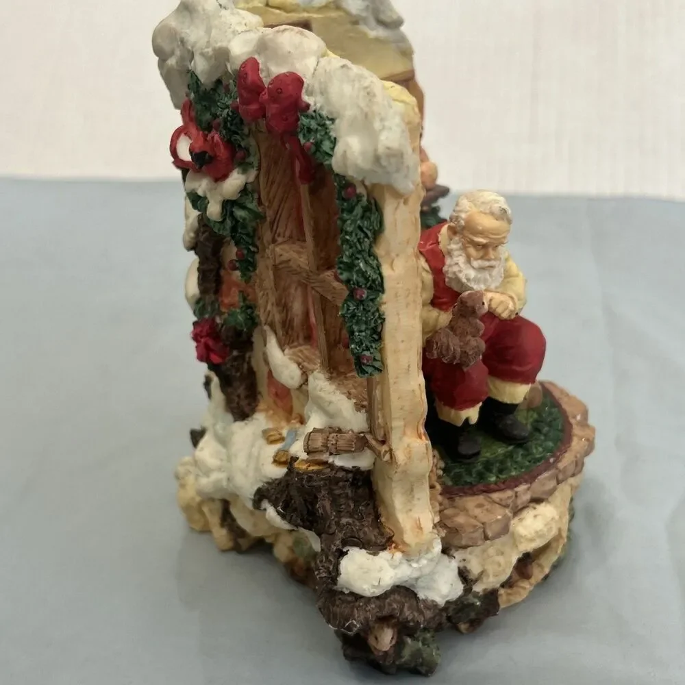 Vintage Santa Musical Figurine, Jolly Old St. Nicholas Christmas Decor